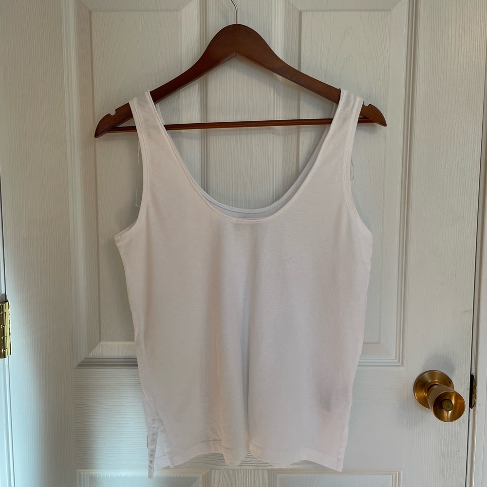Reiss Elevated Basic/Classic White Tank/Brie 100%… - image 3